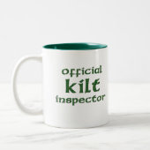 Tasse 2 Couleurs Inspecteur officiel de kilt (Gauche)