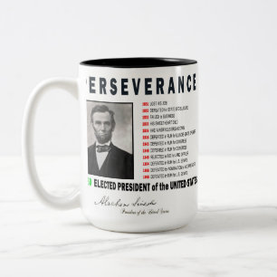 TASSE 2 COULEURS INSPIRATIONNEL ABRAHAM LINCOLN