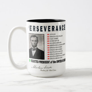 TASSE 2 COULEURS INSPIRATIONNEL ABRAHAM LINCOLN