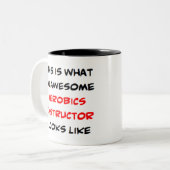 Tasse 2 Couleurs instructeur d'aérobic, génial (Devant gauche)