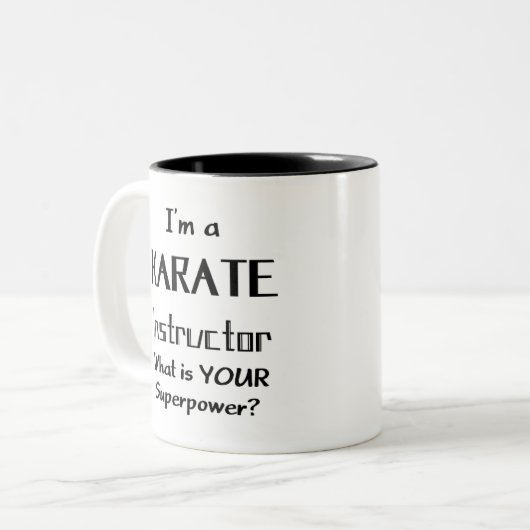 Tasse 2 Couleurs instructeur de karaté (Devant gauche)