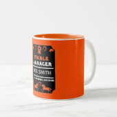 Tasse 2 Couleurs Instructeur d'équitation (Devant droit)