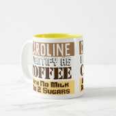 Tasse 2 Couleurs Instructions de boisson avec nom (Devant gauche)