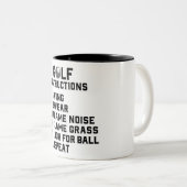 Tasse 2 Couleurs Instructions de golf amusantes (Devant droit)
