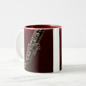 Tasse 2 Couleurs instrument de musique Oboe (Devant gauche)