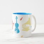 Tasse 2 Couleurs Instruments de musique (Devant droit)