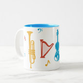 Tasse 2 Couleurs Instruments de musique (Devant gauche)