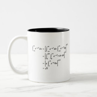 Tasse 2 Couleurs intégrale gaussienne, mathématiques et science