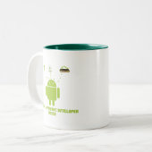 Tasse 2 Couleurs Intérieur affamé de programmateur de logiciel (Devant gauche)
