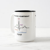 Tasse 2 Couleurs Intérieur soutenu de battement de coeur (Devant gauche)