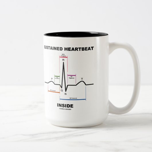 Tasse 2 Couleurs Intérieur soutenu de battement de coeur (Droit)