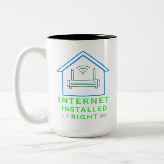 Tasse 2 Couleurs Internet Installé Correctement (Gauche)