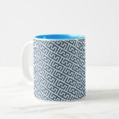 Tasse 2 Couleurs Intersecter le Motif Alphabet E (Devant gauche)