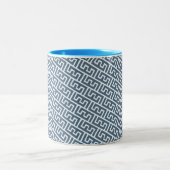 Tasse 2 Couleurs Intersecter le Motif Alphabet E (Centre)
