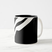 Tasse 2 Couleurs Into Deep : Abstrait noir & blanc (Devant droit)