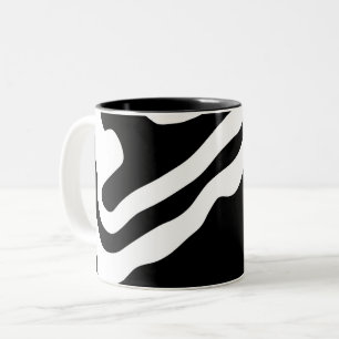 Tasse 2 Couleurs Into Deep : Abstrait noir & blanc
