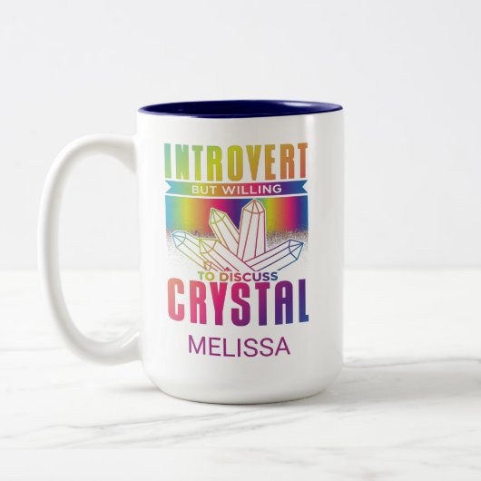 Tasse 2 Couleurs Introvertir mais volonté de discuter de Crystal Cu (Gauche)