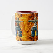 Tasse 2 Couleurs Inukshuk Native American Spirit Stones (Devant gauche)