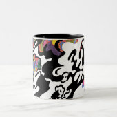 Tasse 2 Couleurs "Invasion" Art Abstrait (Centre)