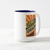 Tasse 2 Couleurs Invasion Canada 2024 Lettre Presse (Devant droit)