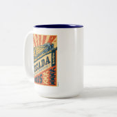 Tasse 2 Couleurs Invasion Canada 2024 Lettre Presse (Devant gauche)