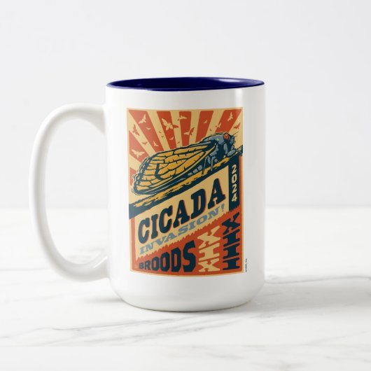 Tasse 2 Couleurs Invasion Canada 2024 Lettre Presse (Gauche)
