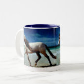 Tasse 2 Couleurs Invitations et cartes customisées de cheval (Devant gauche)