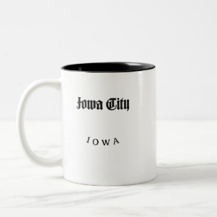 Tasse 2 Couleurs Iowa City Iowa Police noire