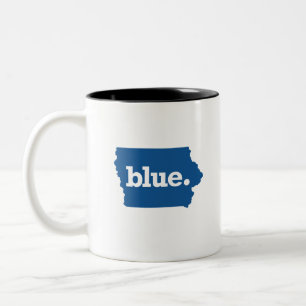 TASSE 2 COULEURS IOWA ÉTAT BLEU