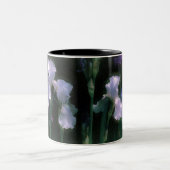 Tasse 2 Couleurs Iris blancs en fleurs au clair de lune (Centre)