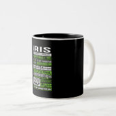 Tasse 2 Couleurs Iris Définition Du Nom De Fille (Devant droit)