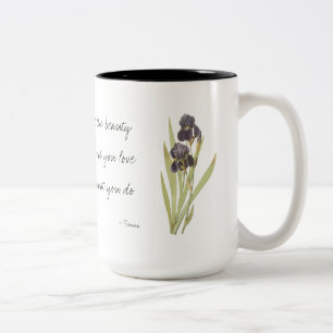 Tasse 2 Couleurs Iris flowers