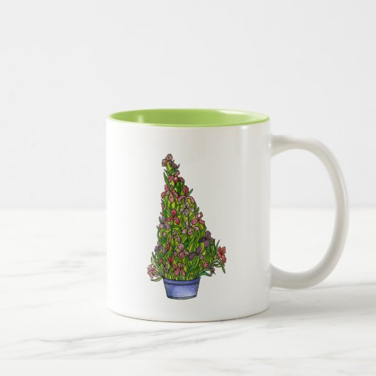 Tasse 2 Couleurs Iris noël mufle (Droit)