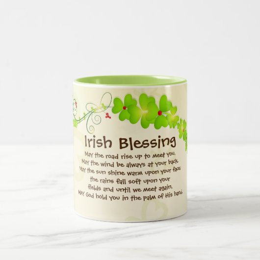 Tasse 2 Couleurs Irish Blessing, que la route monte pour vous renco (Centre)
