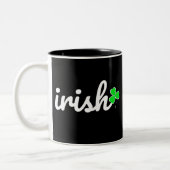 Tasse 2 Couleurs Irish St. Patrick's Day Shamrock chanceux (Gauche)