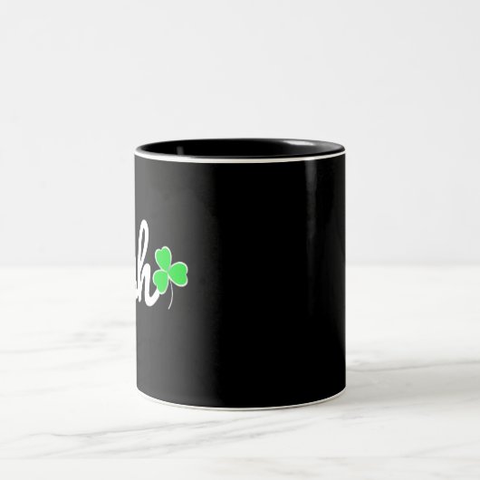 Tasse 2 Couleurs Irish St. Patrick's Day Shamrock chanceux (Centre)