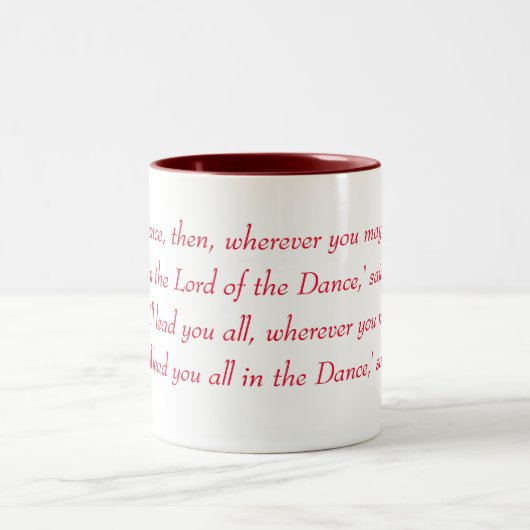 Tasse 2 Couleurs Irish Step Dance - Lord du choeur de danse (Centre)