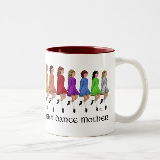 Tasse 2 Couleurs Irish Step Dance Mother - Rainbow Line (Droit)