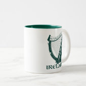 Tasse 2 Couleurs Irlande Harp Design, Irish Harp (Devant droit)