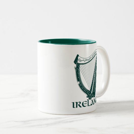 Tasse 2 Couleurs Irlande Harp Design, Irish Harp (Devant droit)
