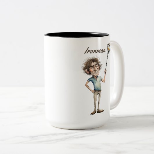 Tasse 2 Couleurs Ironman Golfer (Devant droit)