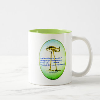Tasse 2 Couleurs Isaïe 52:7- Quelle beauté sur les montagnes