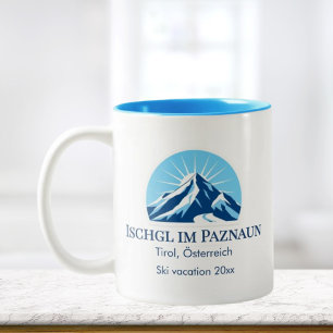 Tasse 2 Couleurs Ischgl im Paznaun Autriche tenue de station de ski