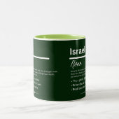 Tasse 2 Couleurs Israël Nom Personnalisé (Centre)