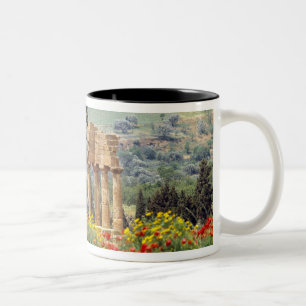 Tasse 2 Couleurs Italie, Sicile, Agrigente. Les ruines des
