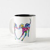 Tasse 2 Couleurs Italien Greyhounds Jouer (Devant gauche)