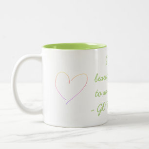 Tasse 2 Couleurs It's a beautiful day tonne save lives ! - Go vegan