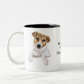 Tasse 2 Couleurs Jack Russell, je t'aime, (Gauche)