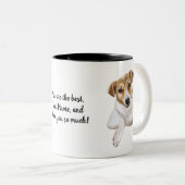 Tasse 2 Couleurs Jack Russell L Je t'aime l Personnaliser, (Devant droit)