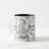 Tasse 2 Couleurs JACK RUSSELL Terrier Black Toile (Devant gauche)